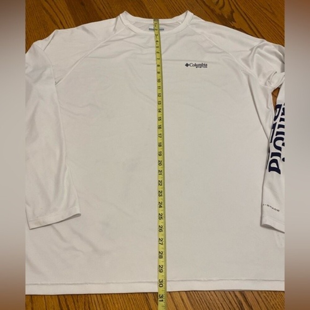 Columbia Mens PFG White Long Sleeve Fishing Shirt - Picture 14 of 15